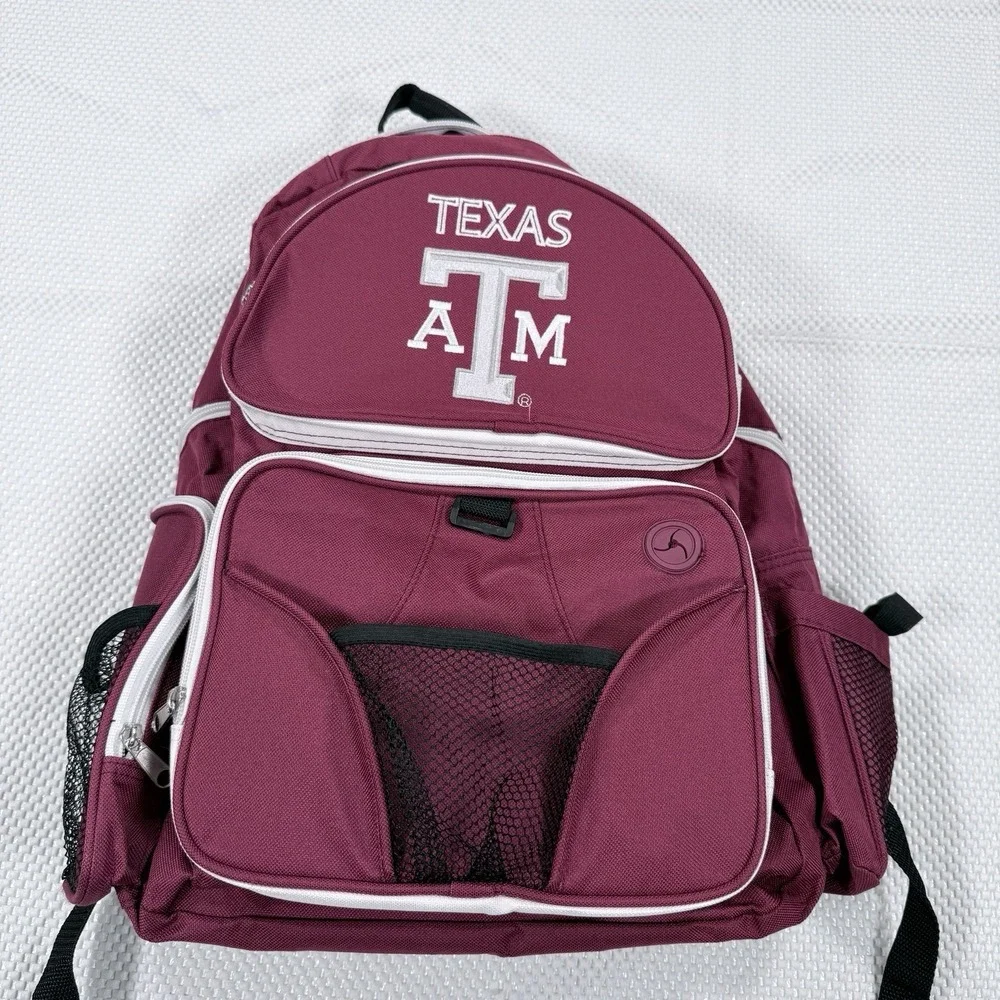 Texas A&M Aggies Maroon Multi-Pocket Backpack Laptop School Travel NCAA Bag